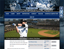 Tablet Screenshot of creightonbaseballcamps.com